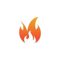 modèle de conception d'illustration d'icône de vecteur de feu de flamme chaude