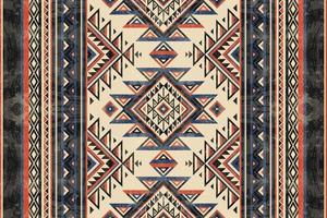 amérindien indien ornement motif géométrique ethnique textile texture tribal motif aztèque navajo mexicain tissu continu vecteur décoration mode