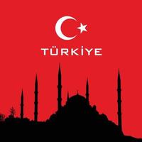 le nouveau nom de la turquie est turkiye, une conception d'affiche pour la turquie. vecteur