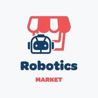 logo du marché de la robotique vecteur