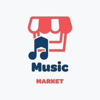 logo du marché de la musique vecteur