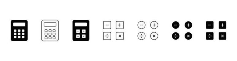 illustration d'icône de vecteur de calculatrice sur fond blanc