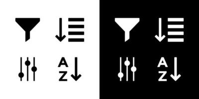 filtre icon set collection vecteur dans divers styles