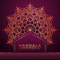 design de fond de mandala décoratif islamique de luxe vecteur