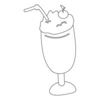 cocktail doodle dessiné à la main vecteur