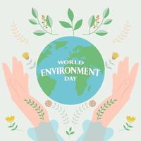 concept de la journée mondiale de l'environnement. illustration vectorielle. vecteur