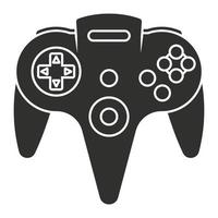 n64 ou gamecube contrôleur de jeu vidéo icône vectorielle plate pour les applications ou le site Web