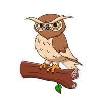 mignon hibou cartoon.cute animal cartoon.vector illustration vecteur