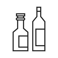 vecteur de bouteille de vin pour la présentation de l'icône du symbole du site Web