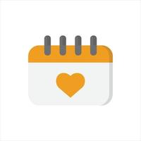 vecteur de calendrier d'amour pour la présentation de l'icône du symbole du site Web