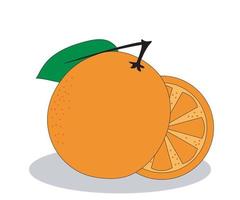 illustration d'une délicieuse orange douce vecteur