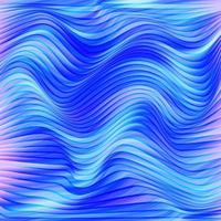 vecteur lignes déformées fond bleu. illustration créative abstraite moderne avec des rayures brillantes de largeur variable. courbe rayures illusion d'optique. ondes moirées.