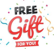 vente de promotion de réduction de cadeau gratuit vecteur