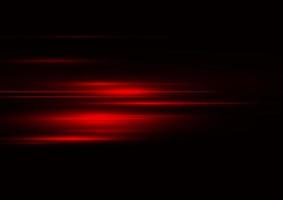 effet de lumière néon abstrait vitesse rouge sur illustration vectorielle fond noir. vecteur