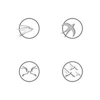 création de logo créatif hirondelle oiseau logo illustration de modèle vectoriel