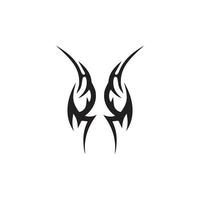 Conception d'illustration vectorielle d'icône de tatouage tribal vecteur