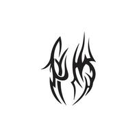 Conception d'illustration vectorielle d'icône de tatouage tribal vecteur
