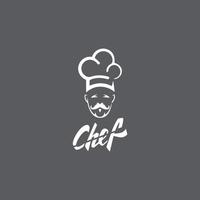 chapeau chef logo modèle vecteur icône illustration