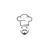 modèle de logo de chef de chapeau vecteur