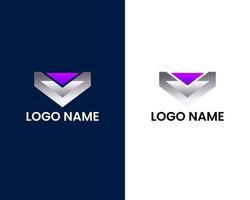modèle de conception de logo moderne lettre v vecteur