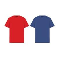 modèle de jeu de t-shirt rouge et bleu vecteur