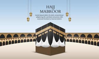 bannière islamique hajj pour eid adha mubarak et pèlerinage