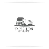 logo camion pour modèle de vecteur logistique