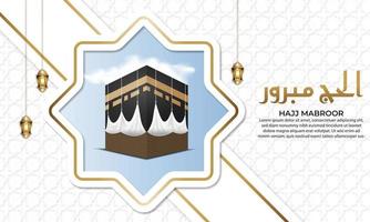 webislamic salutation hajj pour eid adha mubarak et pèlerinage vecteur