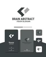 vecteur de conception de logo abstrait cerveau