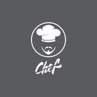 chapeau chef logo modèle vecteur icône illustration