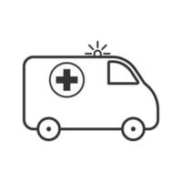 vecteur d'icône d'ambulance dans un design branché