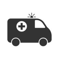 vecteur d'icône d'ambulance dans un design branché