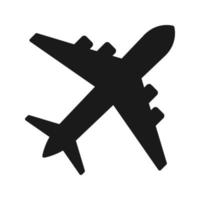 modèle vectoriel d'icône d'avion. symbole de la couleur du signe de l'avion modifiable sur fond blanc