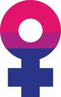 inspiration du logo du symbole de genre, signe du genre féminin vecteur