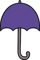 parapluie ouvert dessin animé mignon vecteur