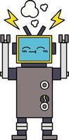 robot de dessin animé mignon vecteur