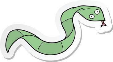 autocollant d'un serpent de dessin animé vecteur