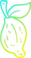ligne de gradient froid dessin dessin animé citron vert vecteur