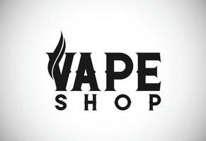 vape, modèle de conception de logo e-cigarette. vape shop vaporisateur électronique logo illustration vectorielle. vecteur