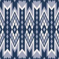 losange aztèque forme géométrique couleur bleue sans soudure de fond. utilisation pour le tissu, le textile, les éléments de décoration intérieure, le rembourrage, l'emballage.