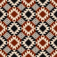 forme géométrique du sud-ouest aztèque natif couleur rouge-noir sans soudure de fond. utilisation pour le tissu, le textile, les éléments de décoration intérieure, le rembourrage, l'emballage. vecteur