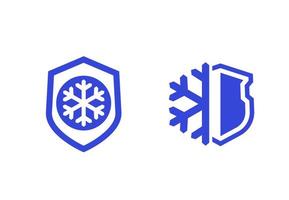 icônes vectorielles de résistance au gel sur blanc