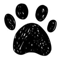 dessin de trace de patte d'empreinte d'animal avec des pas de doigt vecteur