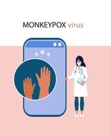 vecteur de symptôme de monkeypox