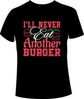 conception de t-shirt hamburger vecteur