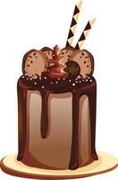 doux gâteau d'anniversaire clipart vecteur