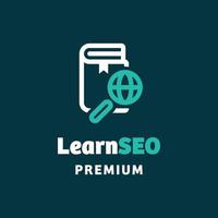 apprendre le logo seo vecteur