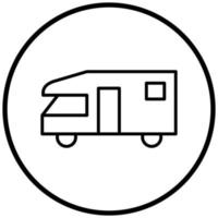 style d'icône de camping-car vecteur