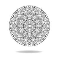 conception de mandala tropical pour coloriage adulte vecteur