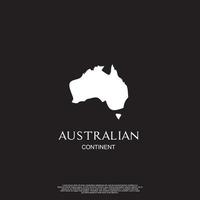 illustration de la carte, continent australien, modèle, arrière-plan isolé de l'île australienne